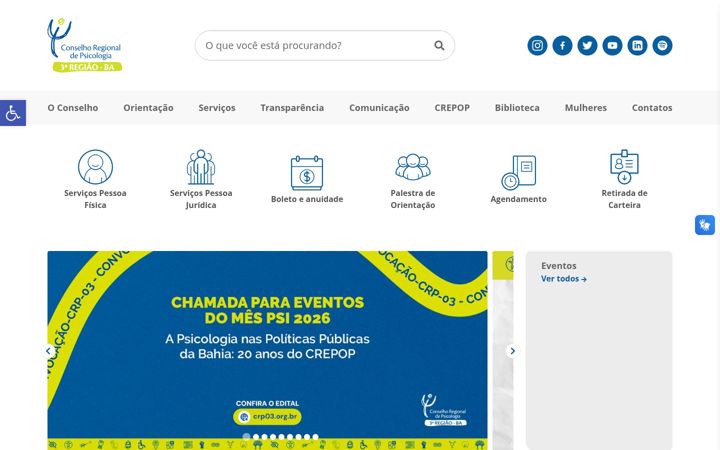 Snimka zaslona za crp03.org.br