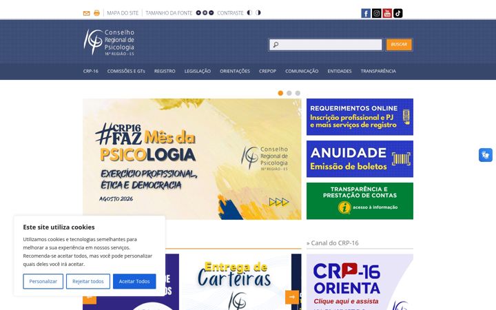 Snimka zaslona za crp16.org.br