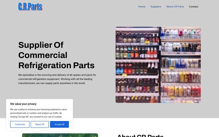 Screenshot of crparts.co.uk