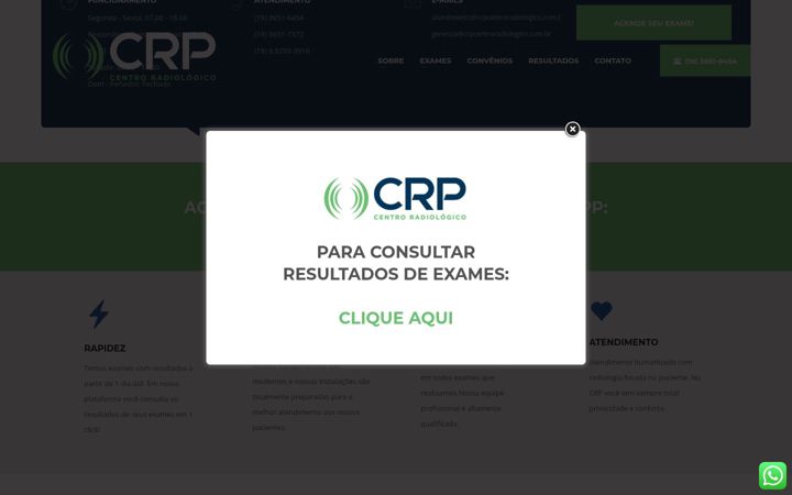 Snimka zaslona za crpcentroradiologico.com.br