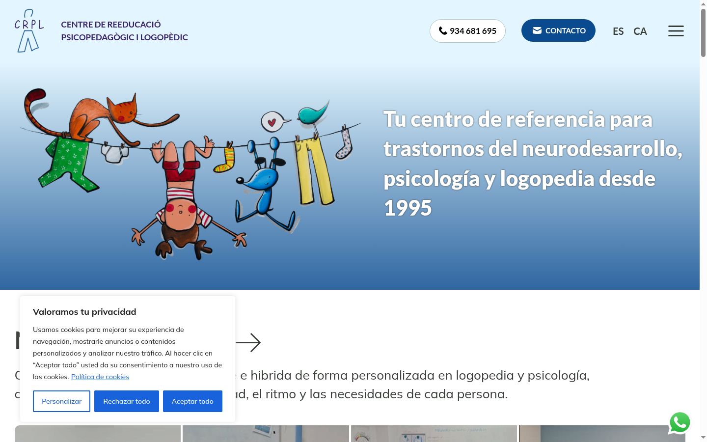 Captura de ecrã do banner de consentimento apresentado antes de qualquer interação