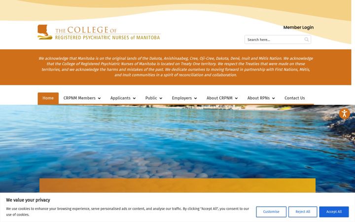 Screenshot of crpnm.mb.ca