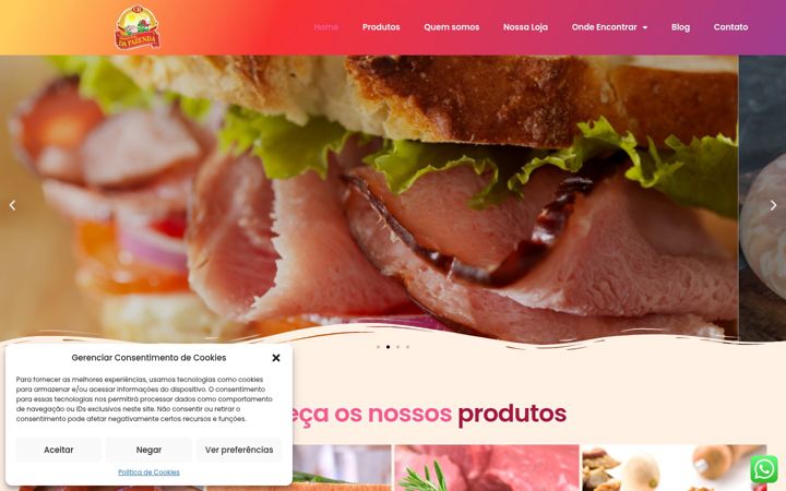 Screenshot of crprodutosdafazenda.com.br