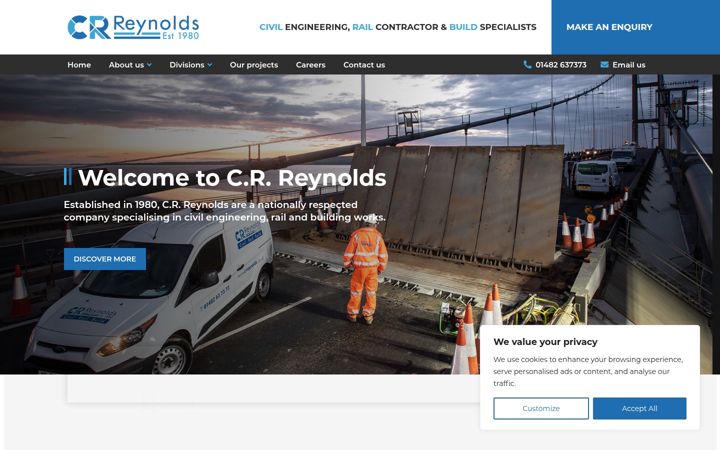Screenshot ta' crreynolds.co.uk