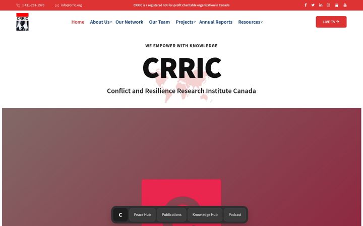 Screenshot von crric.org