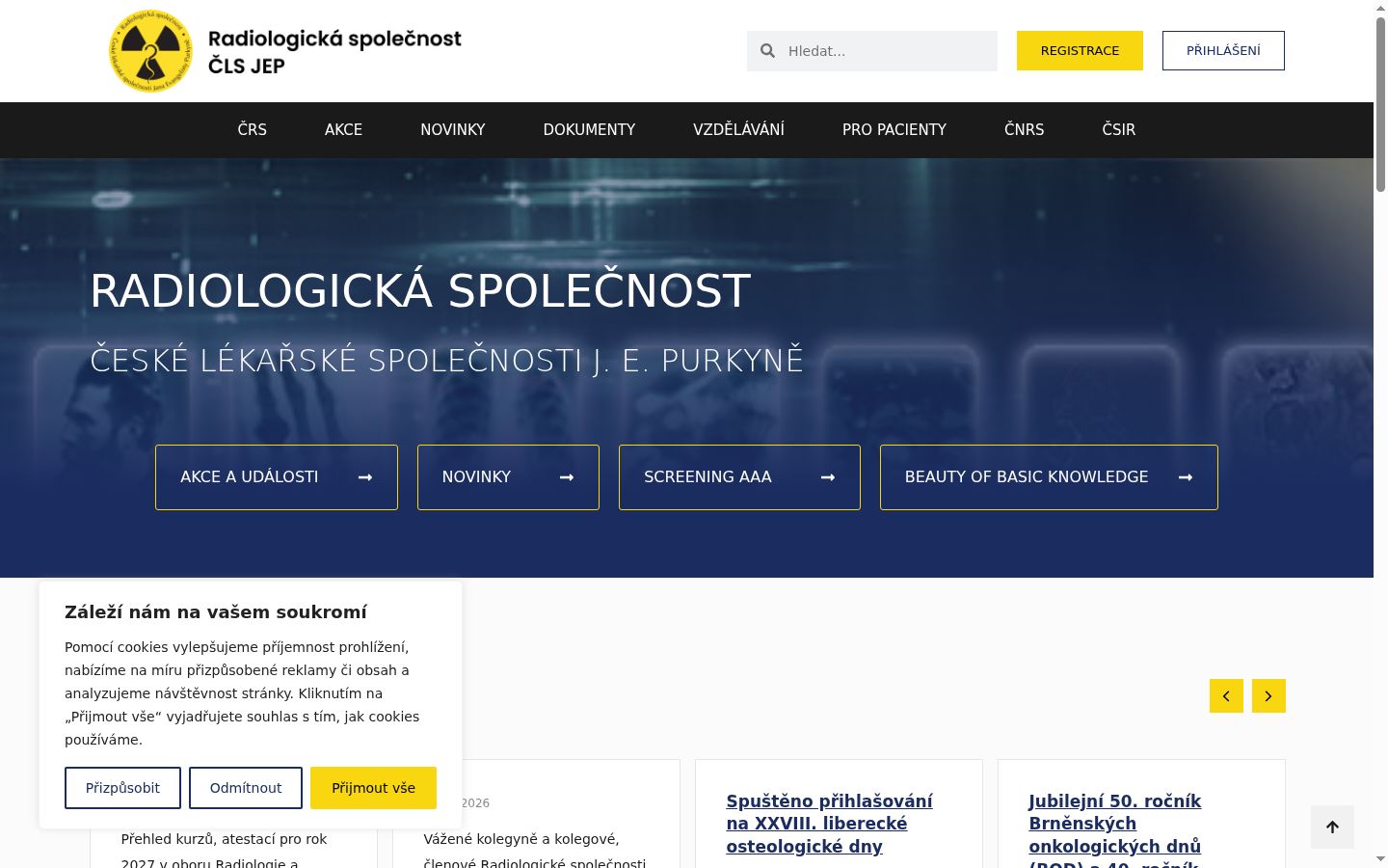Skärmbild av samtyckesbannern som visades före någon interaktion