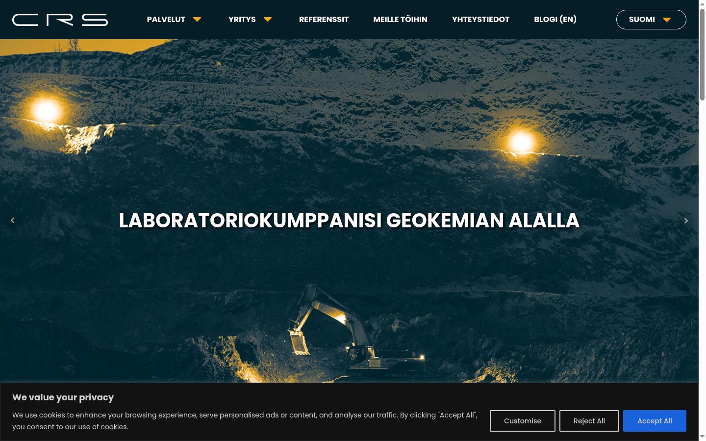 Screenshot des Einwilligungsbanners vor jeglicher Interaktion