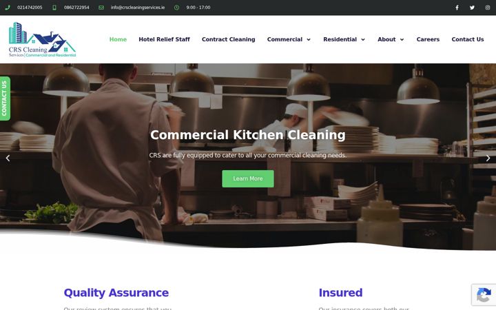 Screenshot of crscleaningservices.ie