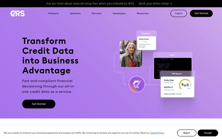 Screenshot of crscreditapi.com