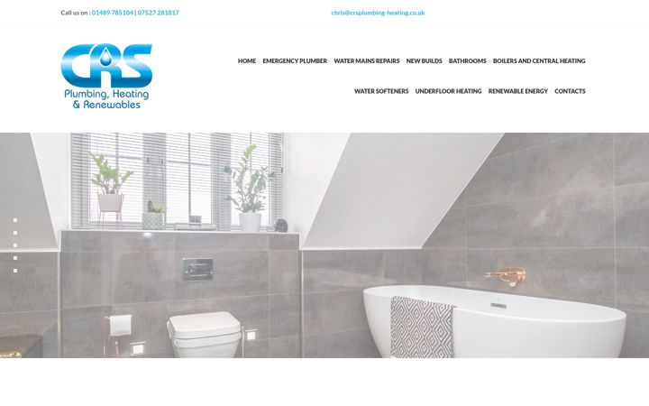Screenshot of crsplumbing-heating.co.uk