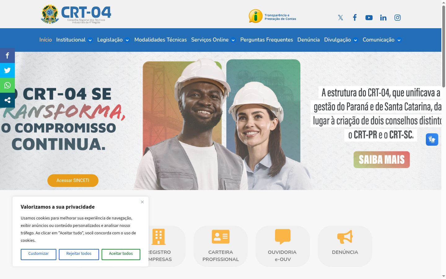 Screenshot van de toestemmingsbanner zoals getoond vóór enige interactie