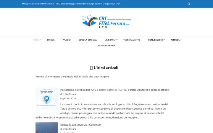 Skjámynd af crtfitelferrara.it