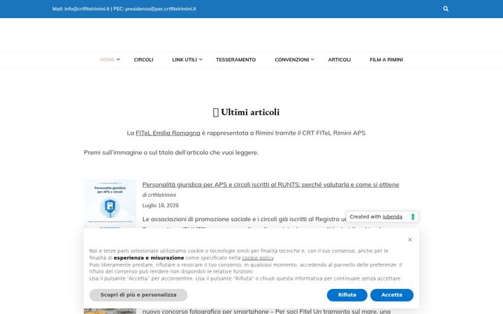 Screenshot of crtfitelrimini.it