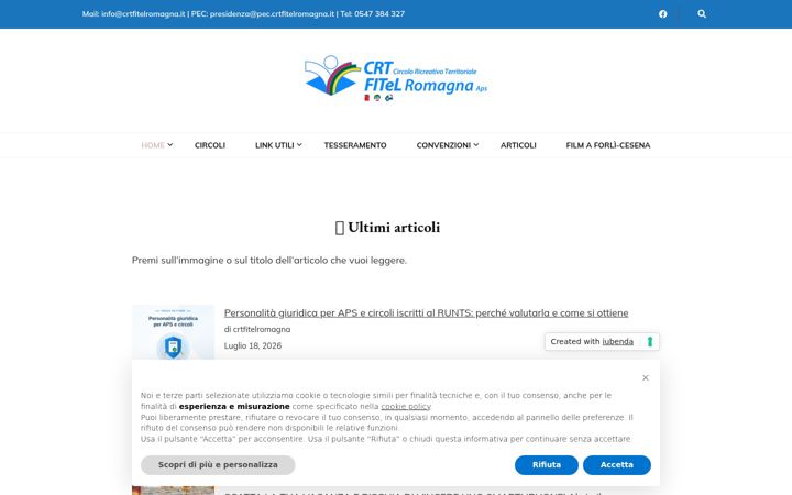 Screenshot of crtfitelromagna.it