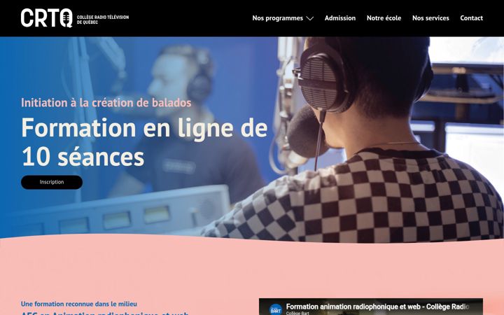 Screenshot of crtq.ca