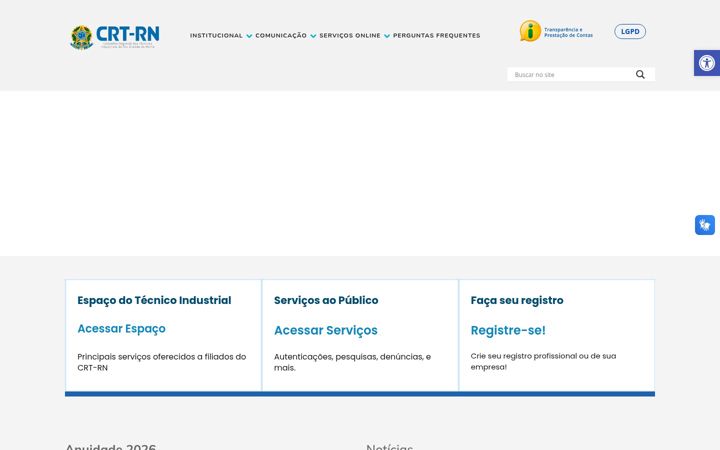 Screenshot of crtrn.org.br