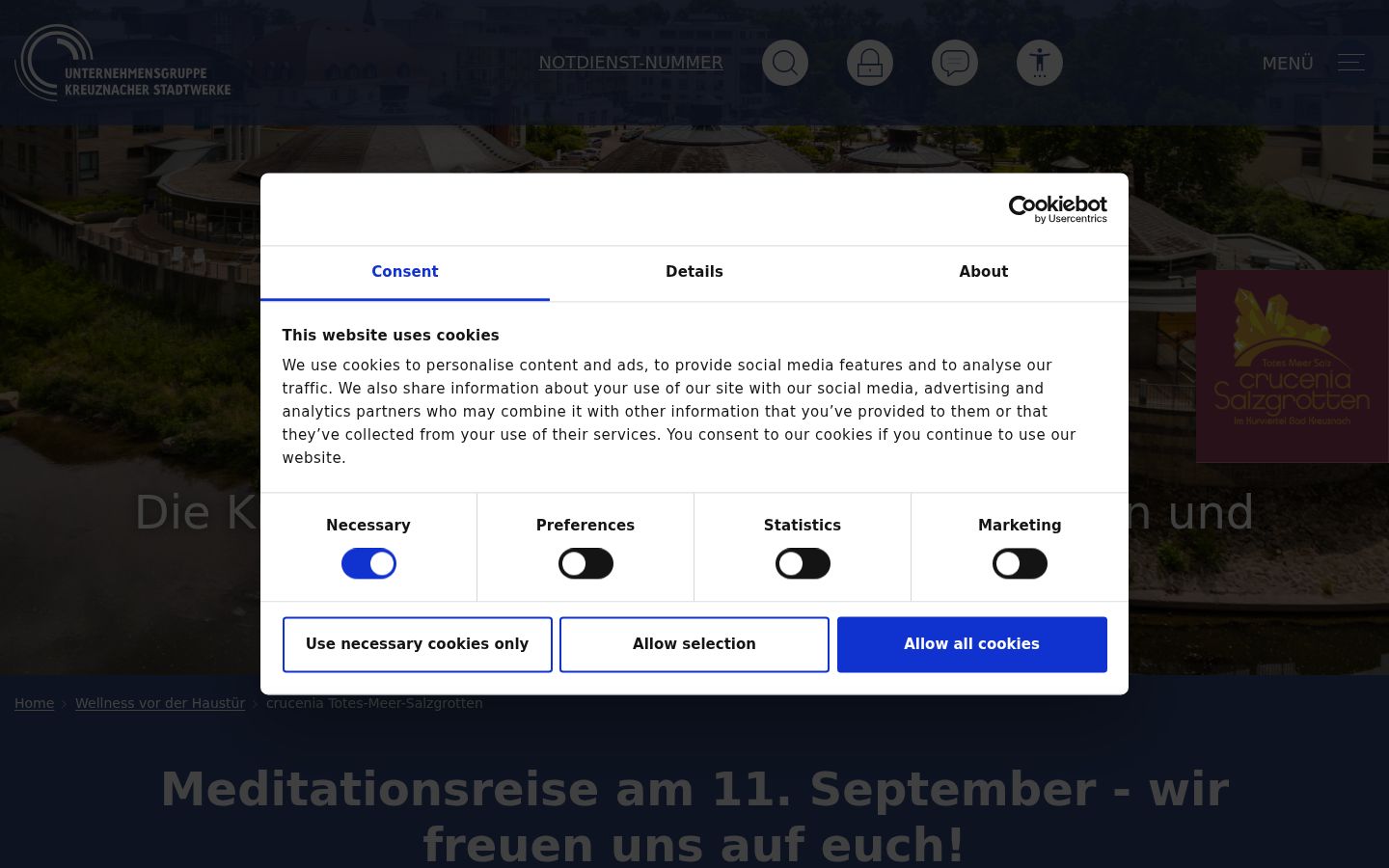 Sutikimo reklamjuostės, rodytos prieš bet kokią sąveiką, ekrano kopija