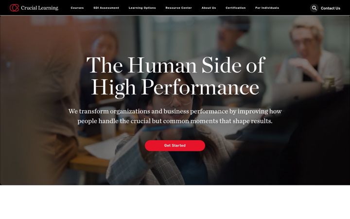 Screenshot of cruciallearning.com