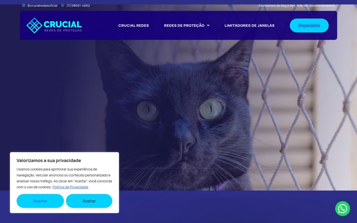 Screenshot of crucialredes.com.br