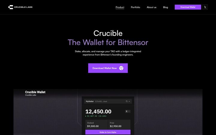 Screenshot of cruciblelabs.com