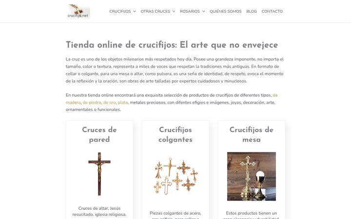Captură de ecran a crucifijo.net