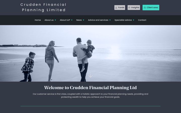 Captura de pantalla de cruddenfinancialplanning.co.uk