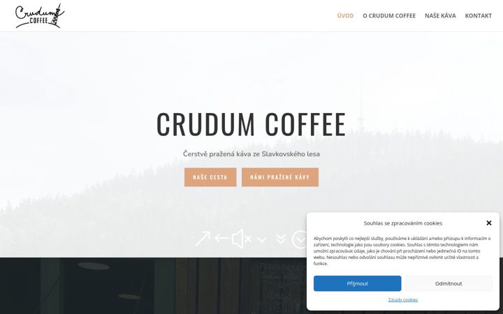 Екранна снимка на crudumcoffee.cz