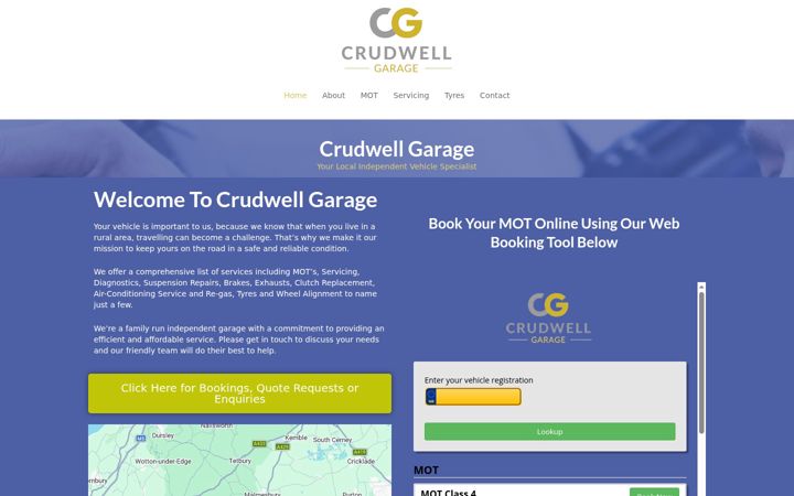 Captura de pantalla de crudwellgarageltd.co.uk