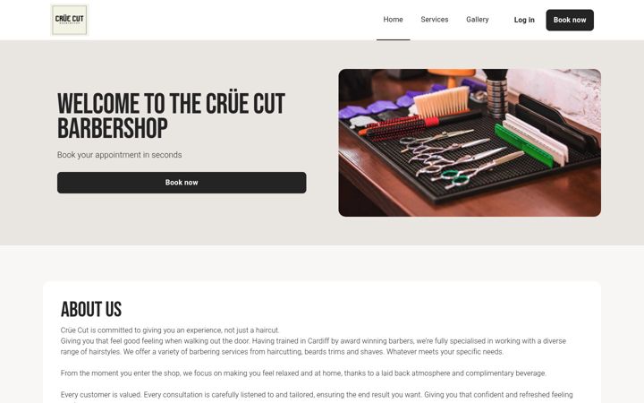 Screenshot of cruecut.co.uk