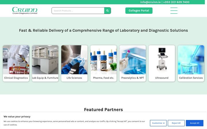 Screenshot of cruinndiagnostics.ie