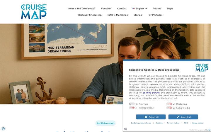 Screenshot of cruise-map.com