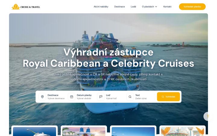 Екранна снимка на cruiseandtravel.cz