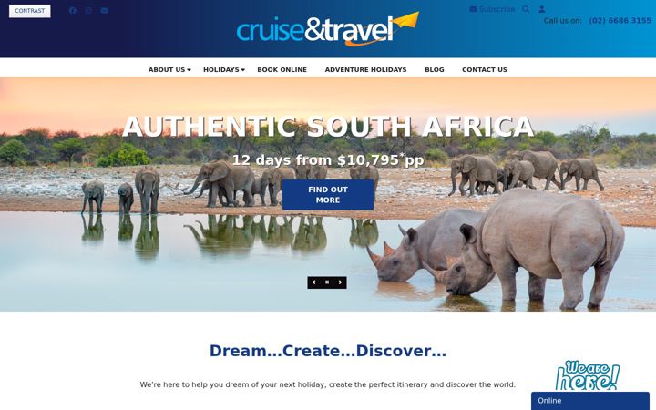 Ekraanipilt saidist cruiseandtravel.net.au