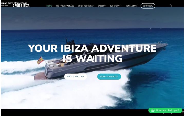 Екранна снимка на cruiseibiza.eu