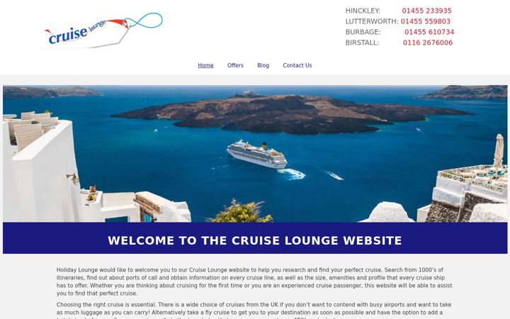 Screenshot of cruiselounge.co.uk