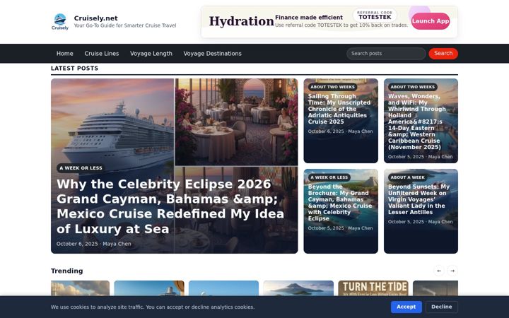 Screenshot of cruisely.net