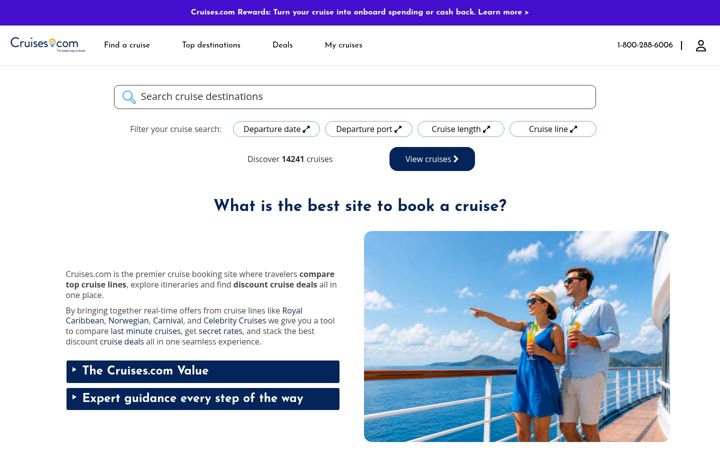 Screenshot of cruises.com
