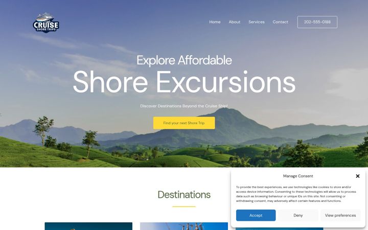 Screenshot of cruiseshoretrips.com