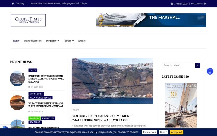 Screenshot of cruisetimes.net