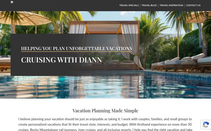 Screenshot of cruisingwithdiann.com