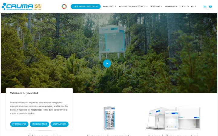 Screenshot of cruma.es
