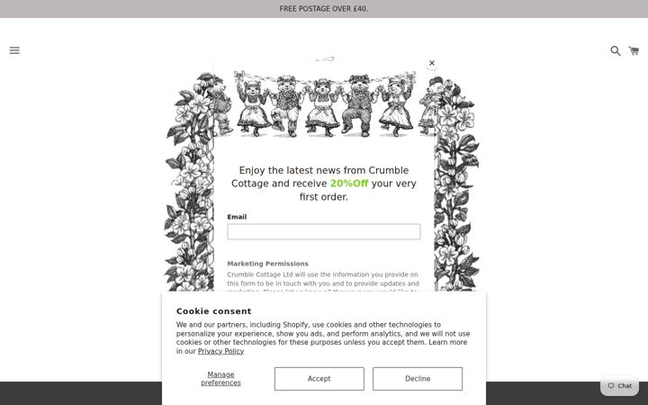 Screenshot of crumblecottage.com