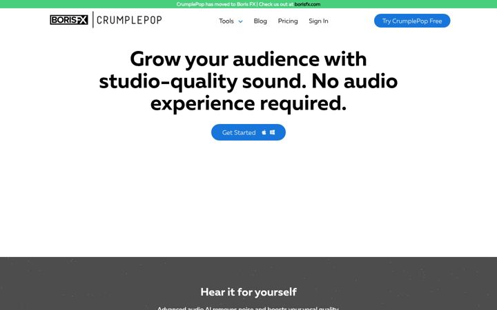 Screenshot of crumplepop.com