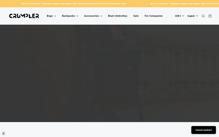 Screenshot of crumpler.eu