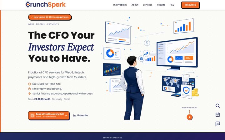 Screenshot of crunchspark.com