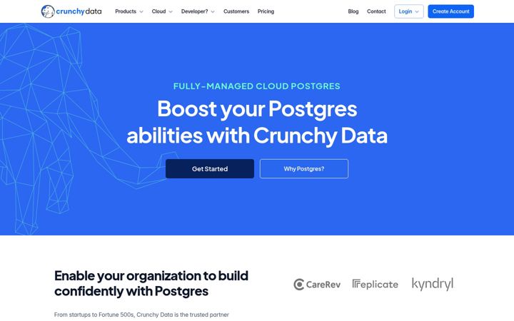 Screenshot of crunchydata.com