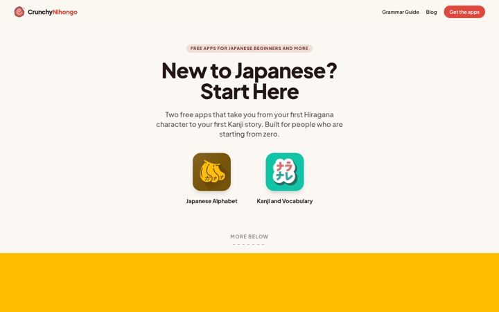 Screenshot of crunchynihongo.com