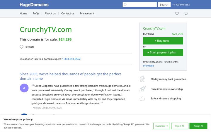 Screenshot of crunchytv.com
