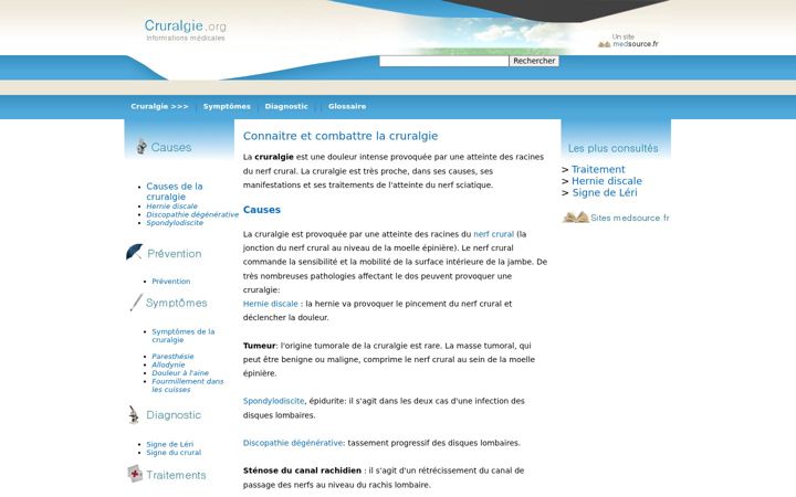 Screenshot of cruralgie.org