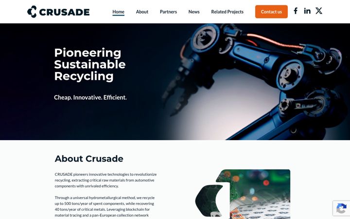 Screenshot of crusade-project.eu